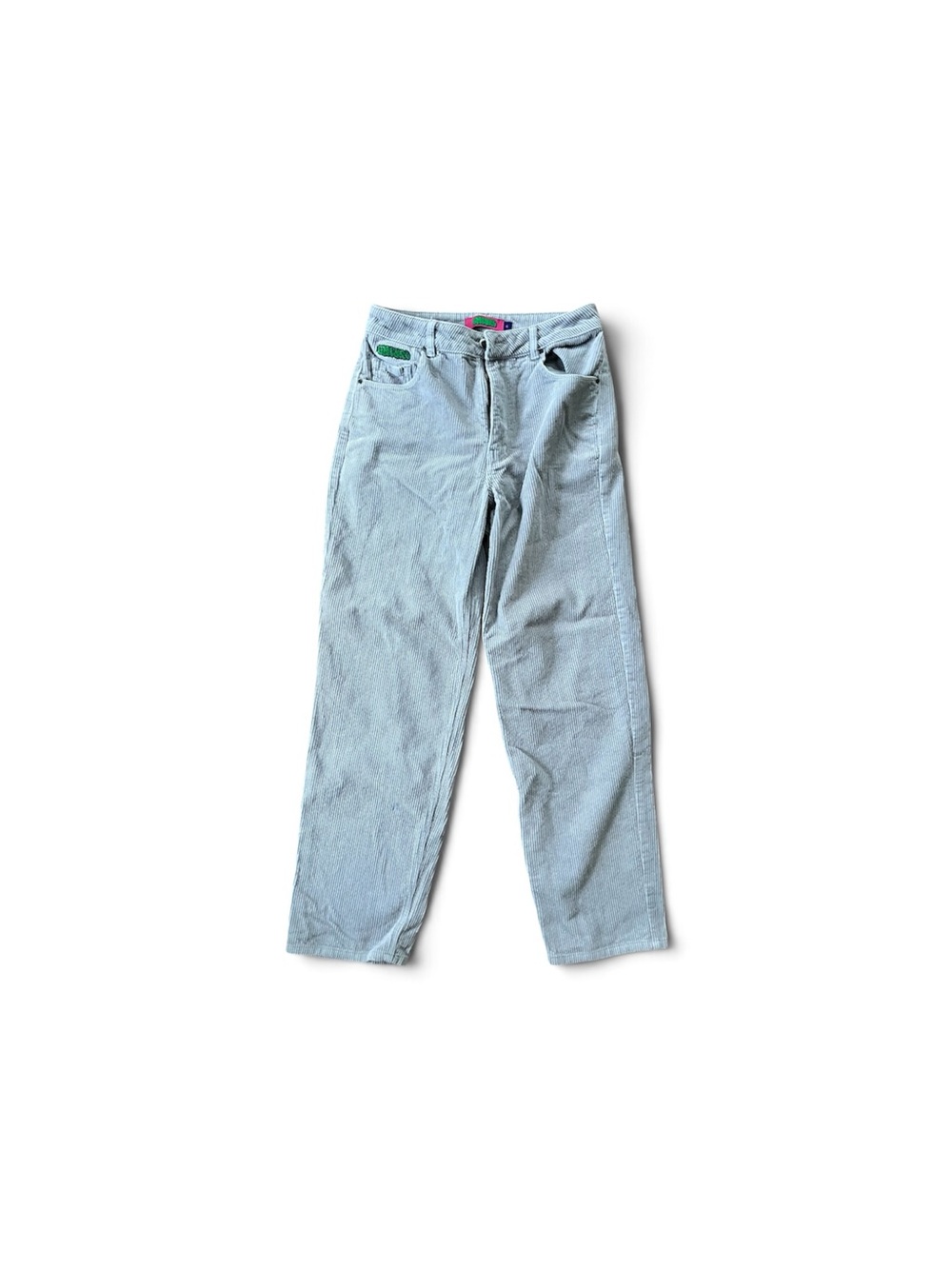 Empyre Women’s Corduroy Baggy Jeans in Pale Blue Gray Size 6